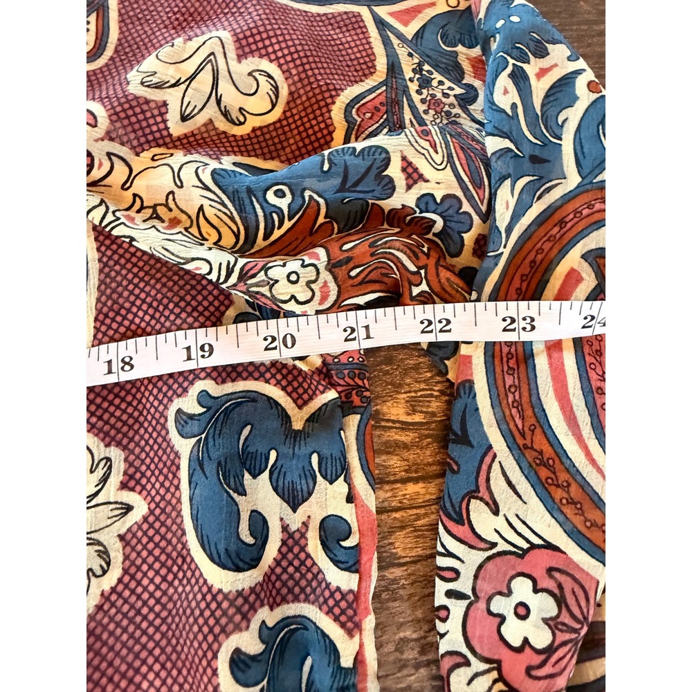 Next Womens Paisley Print High Neck Ruffle Cuff Blouse US 10 - Picture 7 of 10